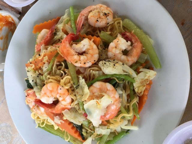 a dish with shrimp - something delicious for your family to eat while in Vietnam.