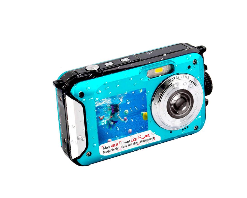 An example of a waterproof camera that makes for a great travel gift.