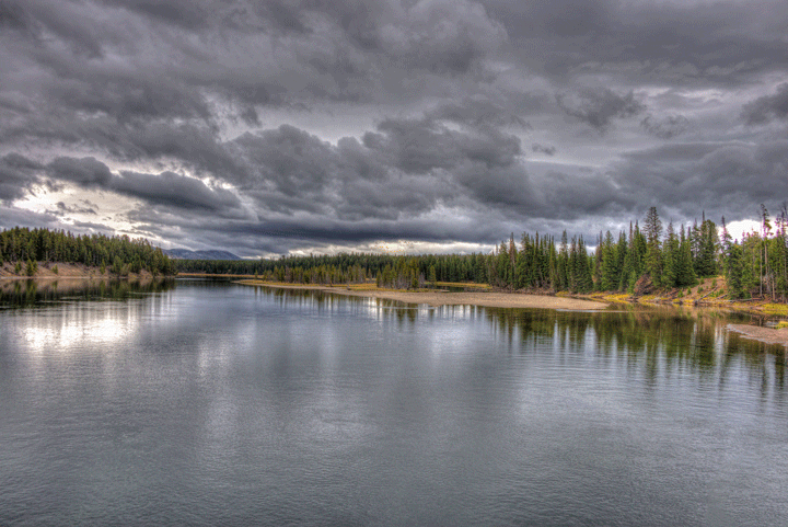 Storm clouds over Yellowstone.